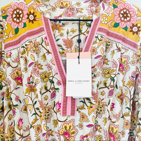 Spell & The Gypsy Collective Portobello Road Playdress In Honey Dew size M - Picture 7 of 12